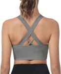 Supportive Sports Bras for Women High Impact, Women Sports Bra Cross Back Strappy, Women's Padded Sports Bras