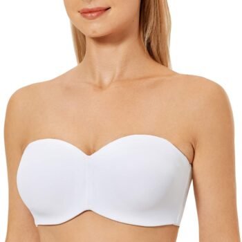 Women's Strapless Bra Unlined Underwire Minimizer Plus Size Support