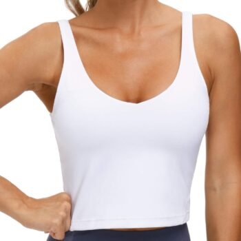 Womens' Sports Bra Longline Wirefree Padded with Medium Support