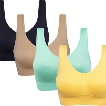 Women's Comfort Workout Sports Bra Low-Impact Activity Sleep Bras