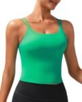 Sports Bras for Women, High Impact Running Strappy Longline Sports Bra Workout Crop Tops with Built in Bras