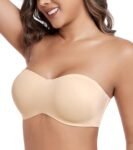 Women's Unlined Strapless Bra for Plus Size Minimizer Seamless Underwire Large Bust Bandeau