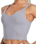 Sports Bra Womens Longline Padded Crop Tank Yoga Bras Workout Fitness Top