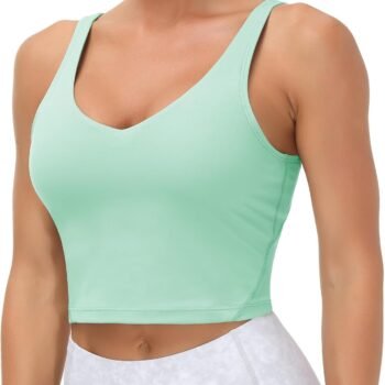 Womens' Sports Bra Longline Wirefree Padded with Medium Support